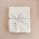 Heirloom Pique Blanket, Blush | Organic Cotton