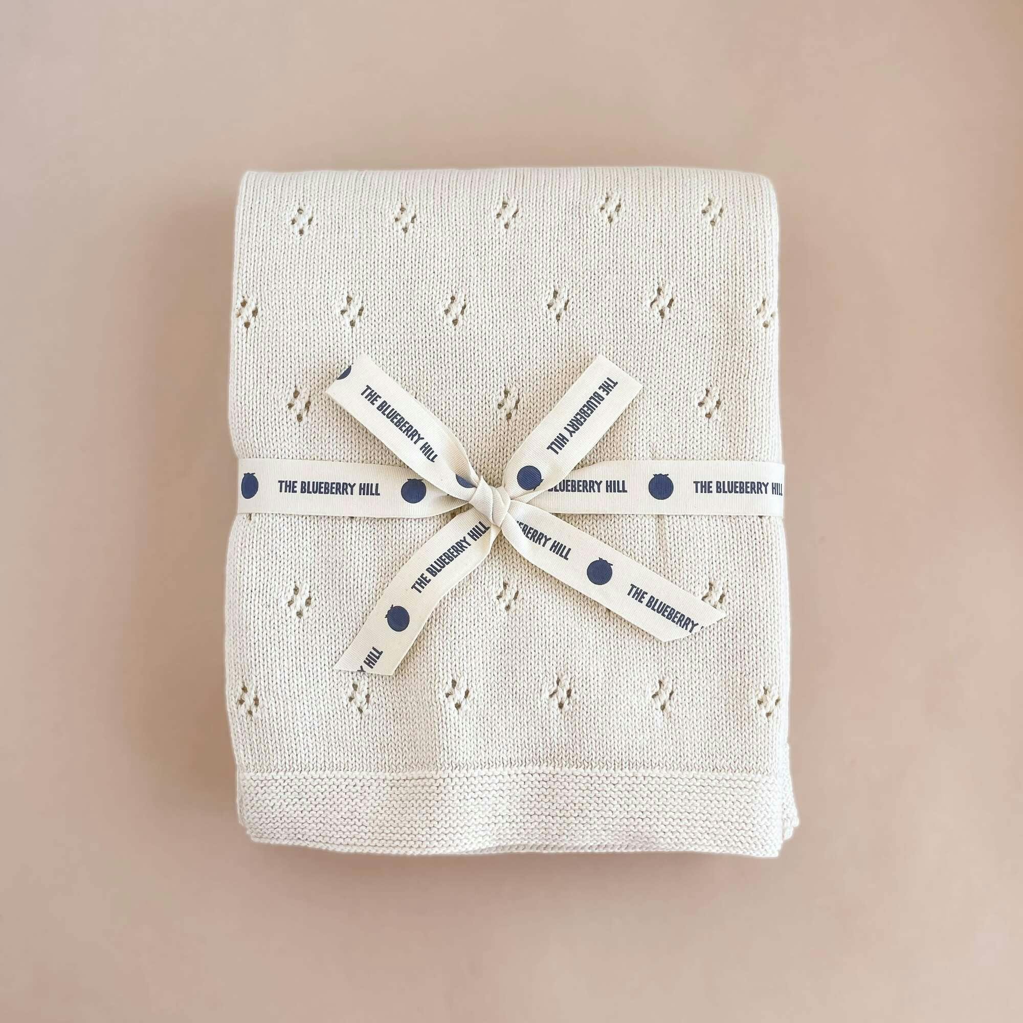 Heirloom Pique Blanket, Blush | Organic Cotton