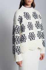 SIENNA SWEATER | IVORY + BLACK