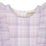 Linen Flutter Sleeve Pinafore Dress