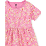 Short Sleeve Twirl Dress, Pink