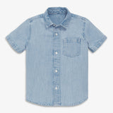 Kids short sleeve chambray button down