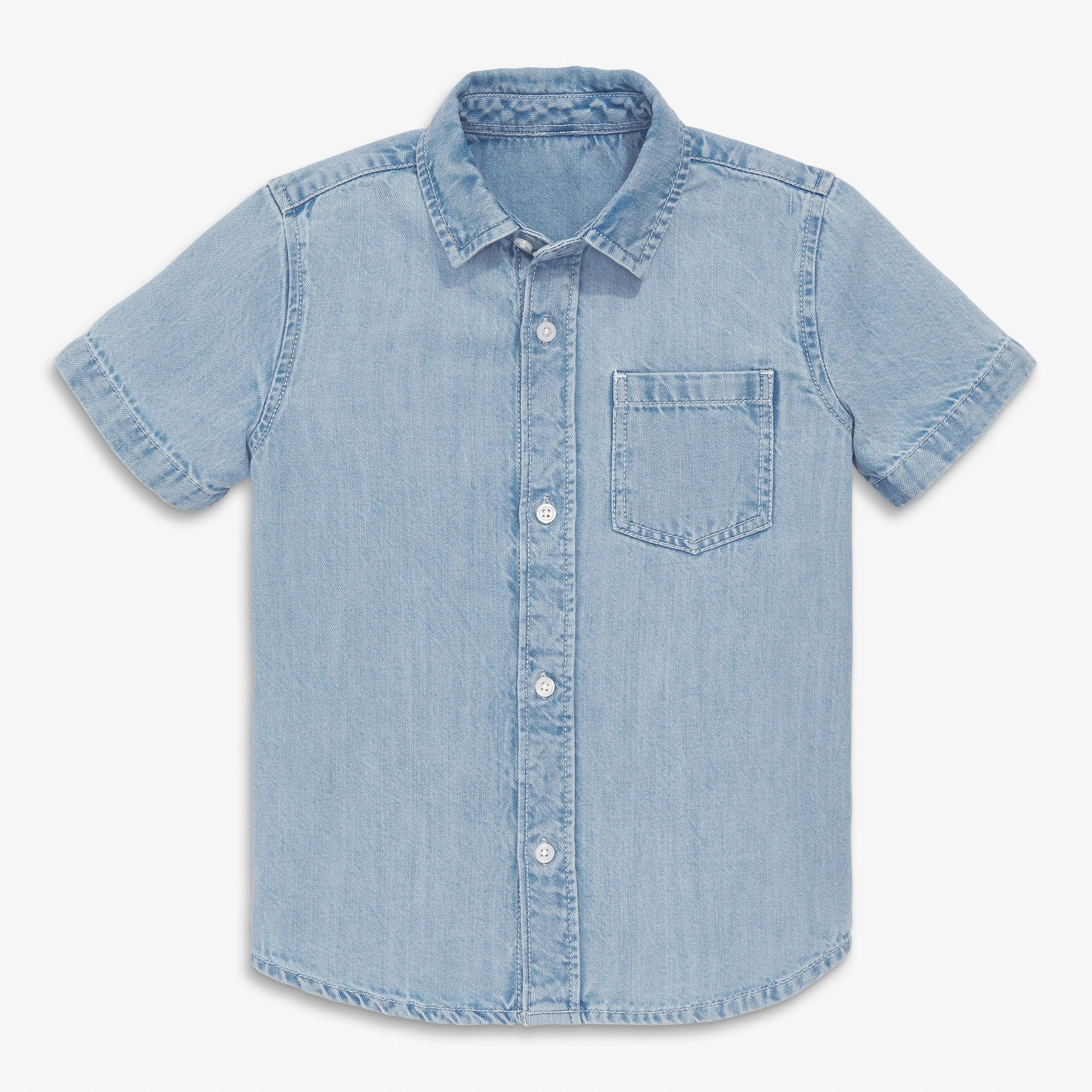 Kids short sleeve chambray button down