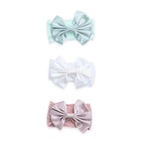 Multicolor Elastic Bow Headband Set