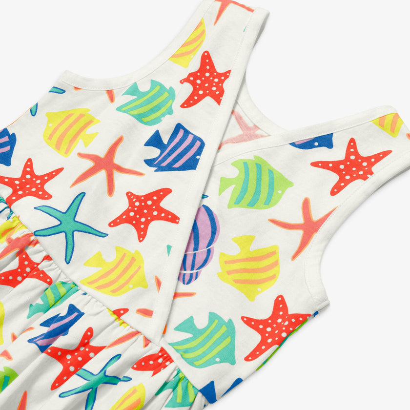 Clearance kids cross-back tank dress in under the sea