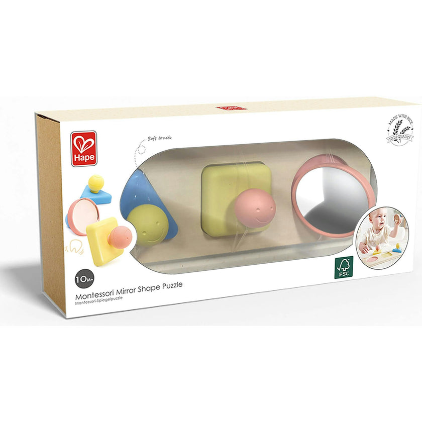 : Wooden Montessori Mirror S Puzzle Sensory Toy