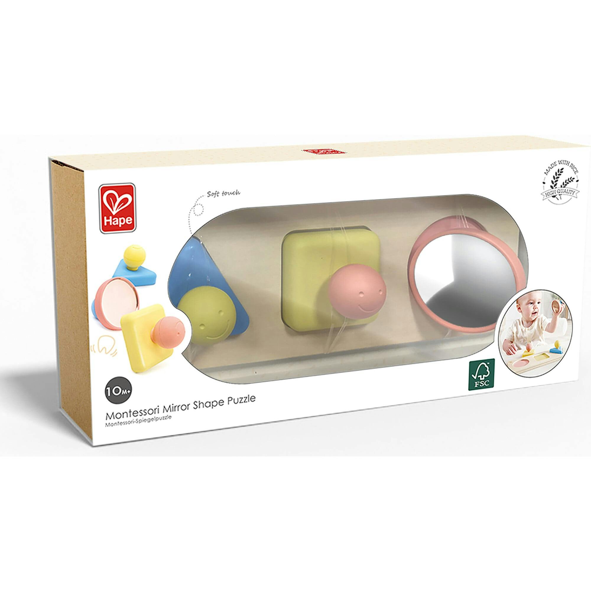 : Wooden Montessori Mirror S Puzzle Sensory Toy