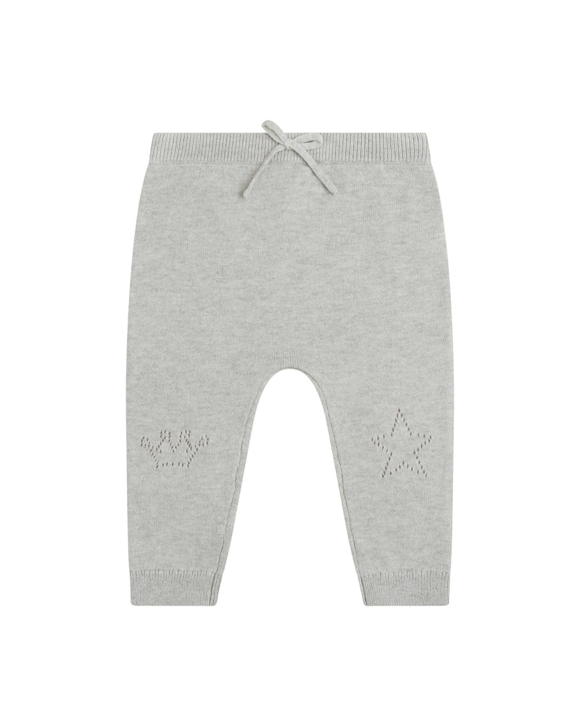 Pointelle Star Crawler Set - Grey