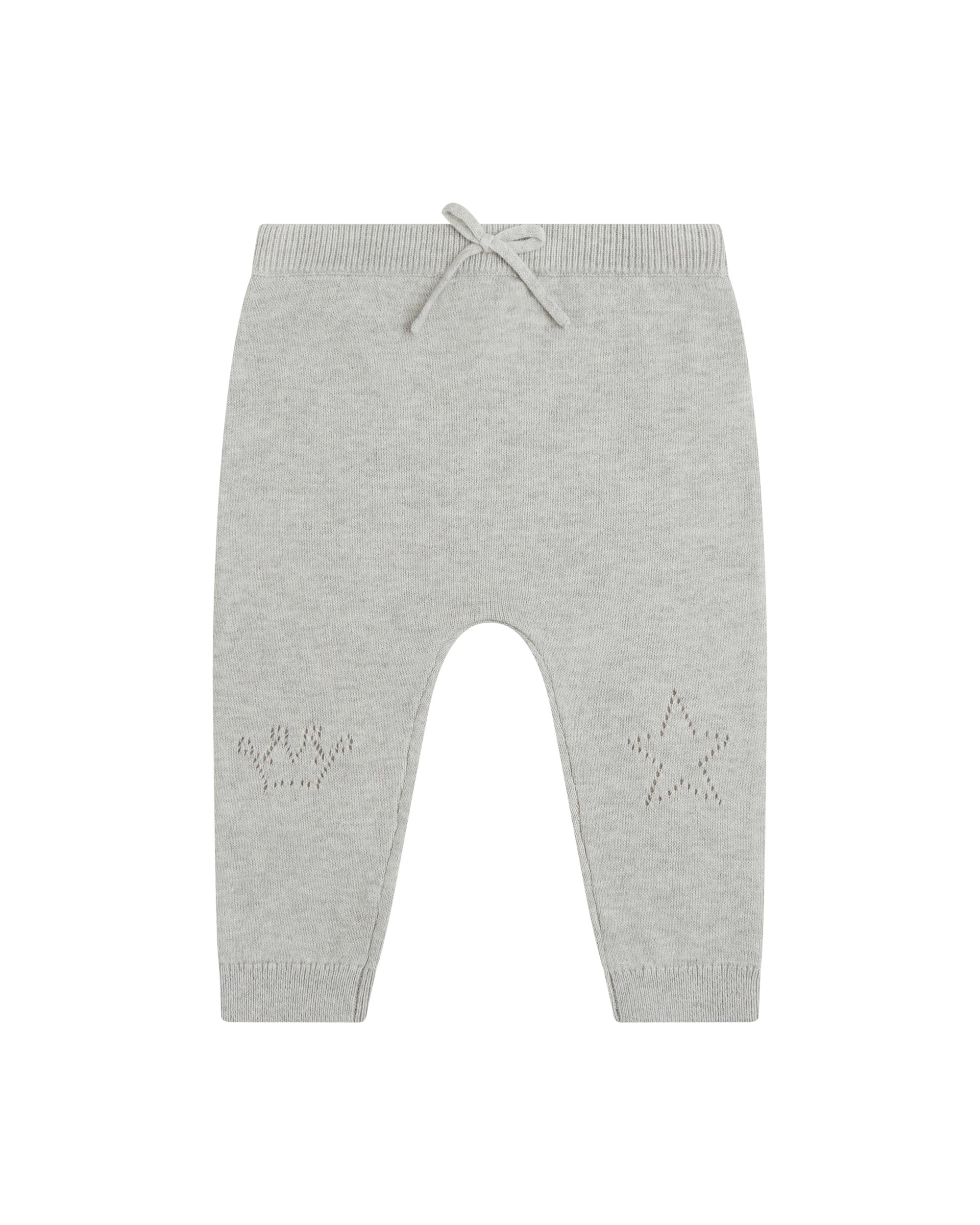 Pointelle Star Crawler Set - Grey