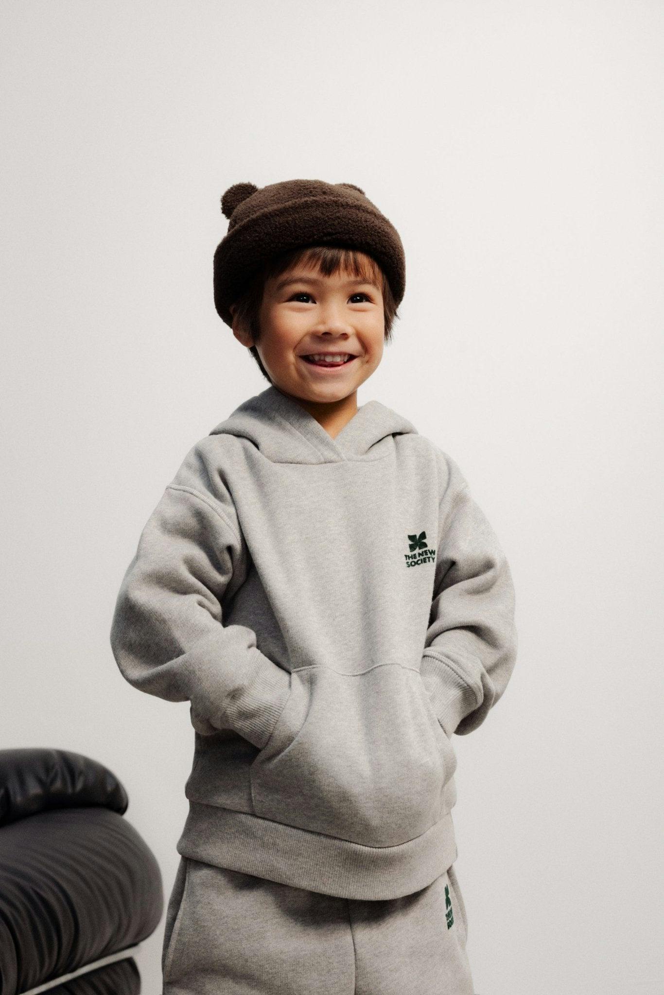 TNS Logo Hoodie Mid Grey Melange