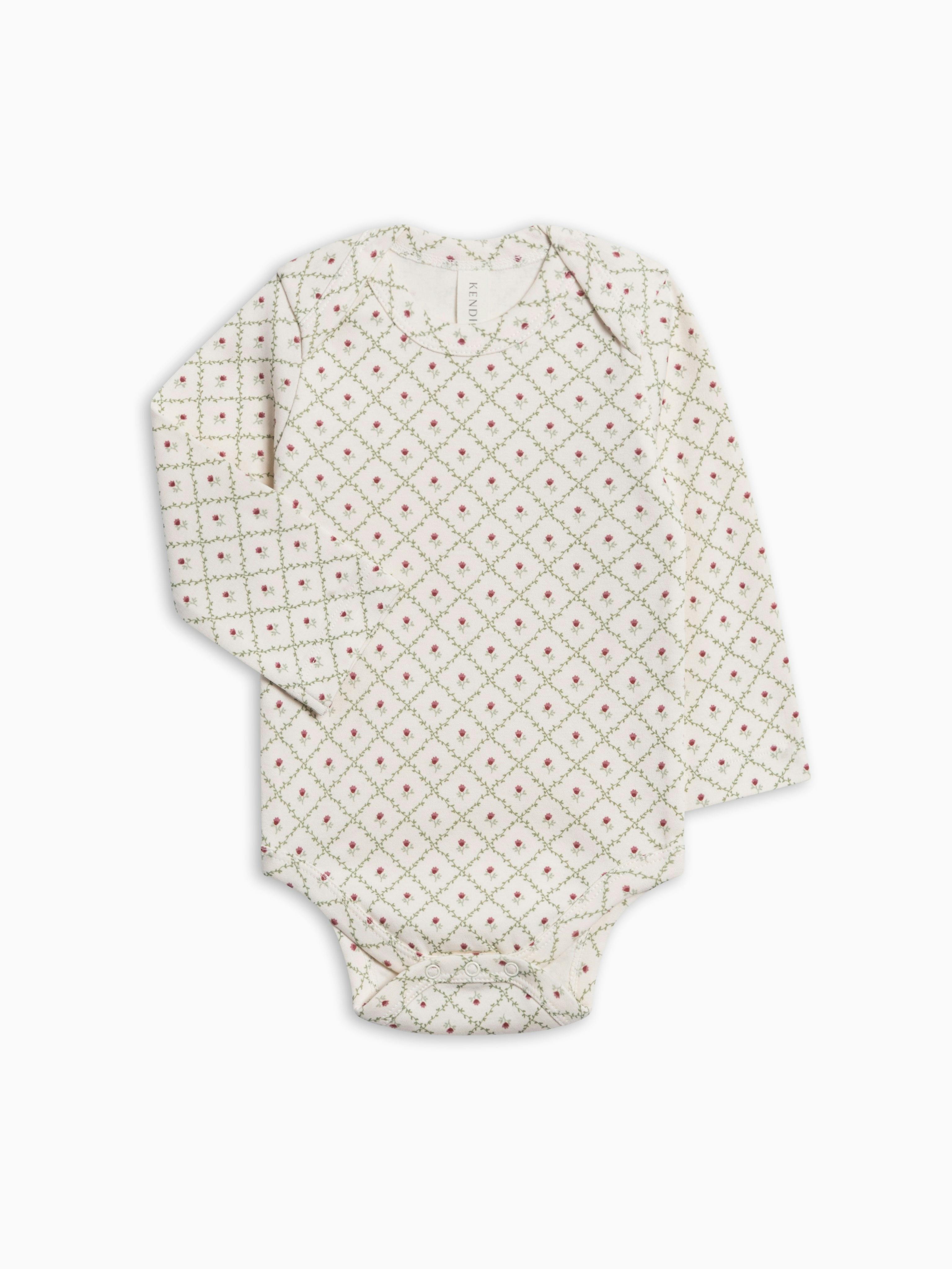 Organic Infant Girl Winter Bodysuit and Pant Set