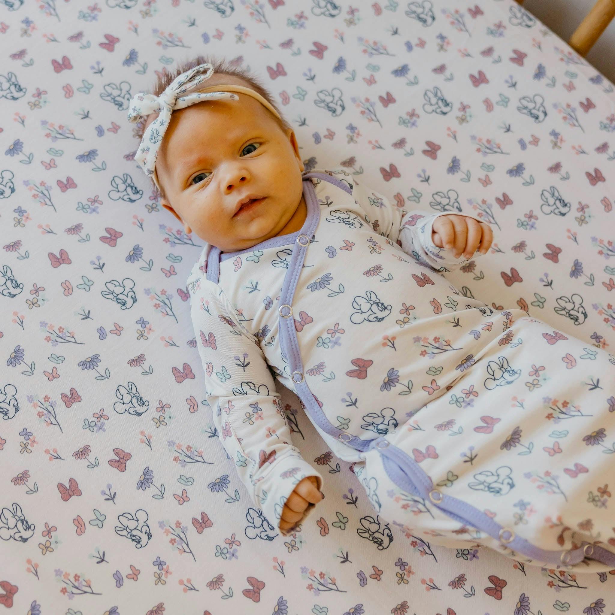 Newborn Knotted Gown - Minnie Mouse's Bowquet
