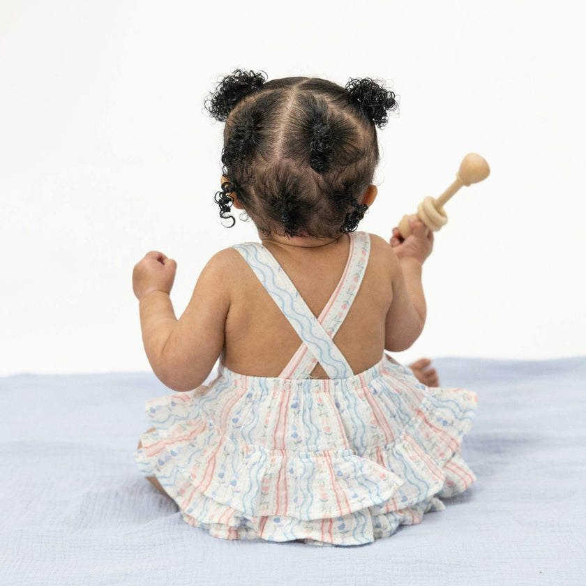 Tulip Stripe - Ruffle Sunsuit