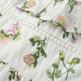 Emely Frill Embroidered Maxi Dress