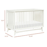 Babyletto Peggy 3-in-1 Convertible Crib with Toddler Bed Conversion Kit