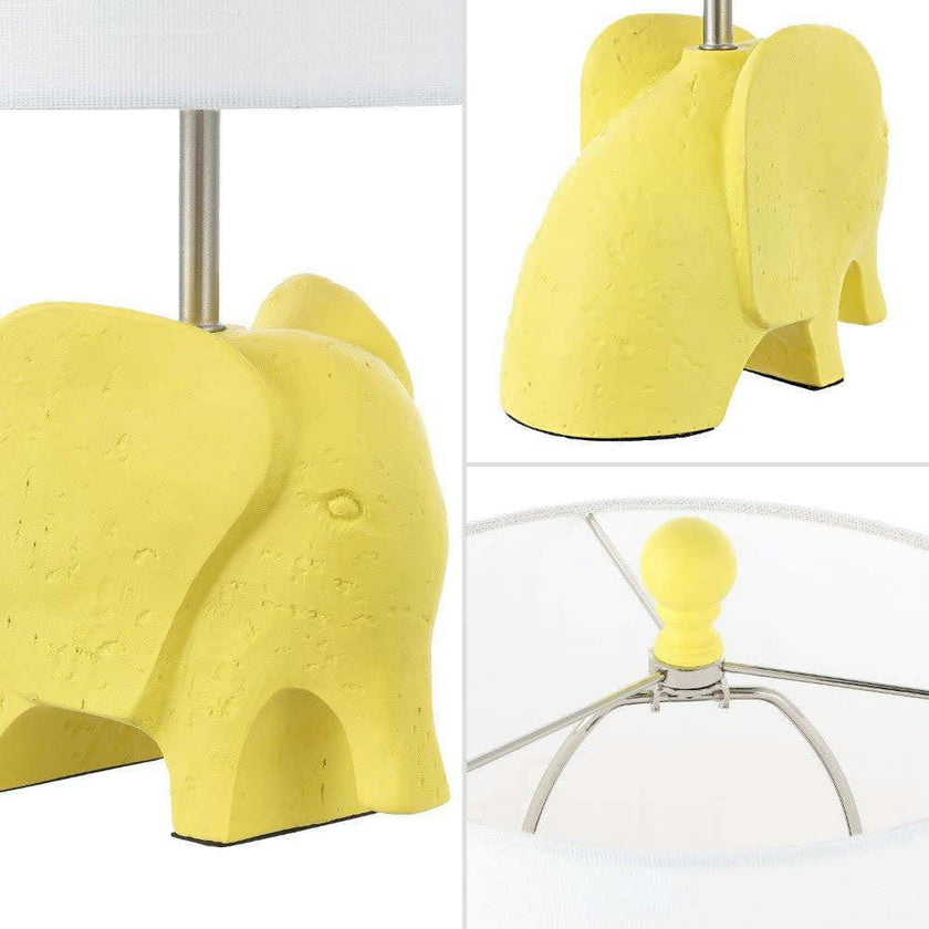 Koda Eclectic Southwestern Resin/Iron Elephant LED Kids Table Lamp