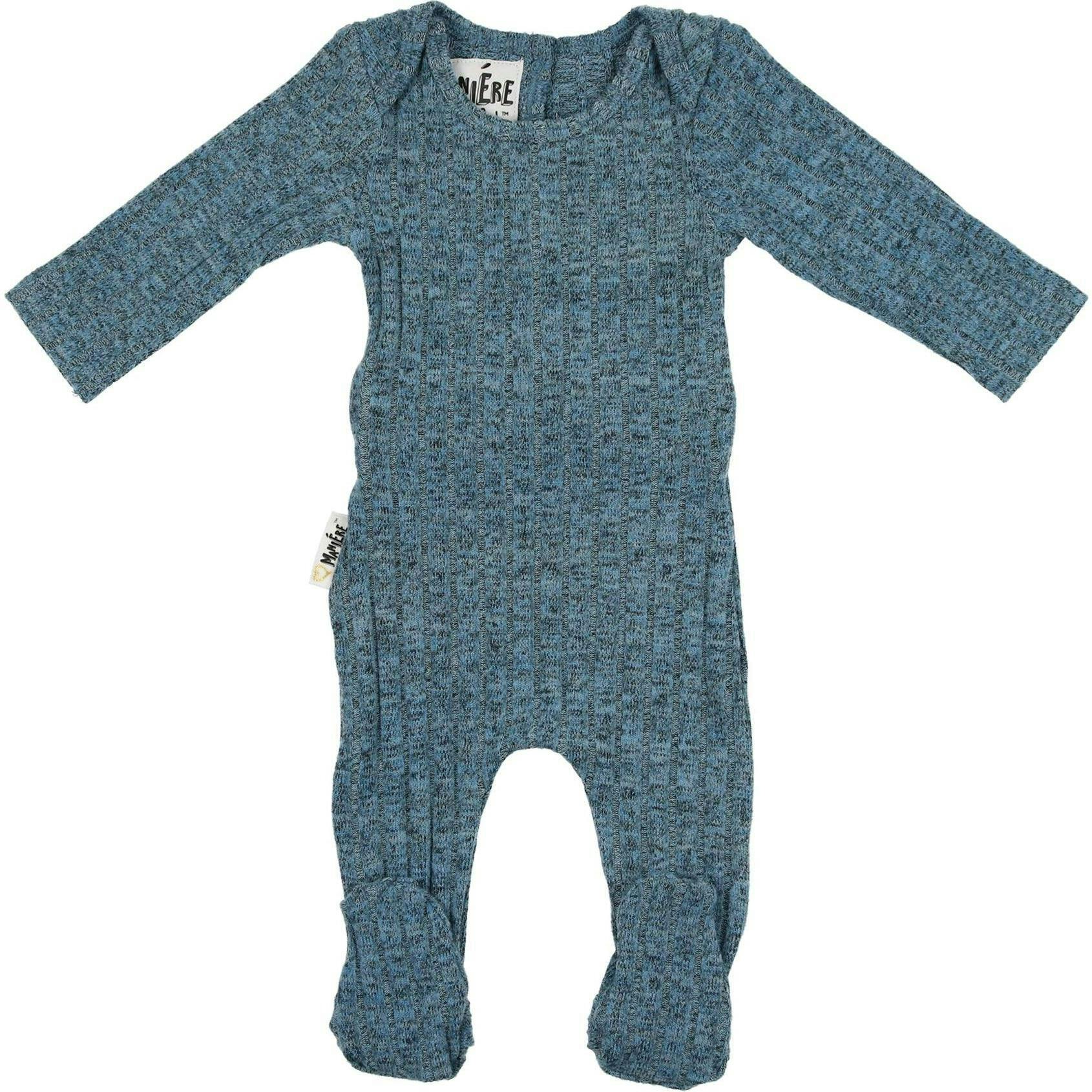 Marled Ribbed Knit Footie