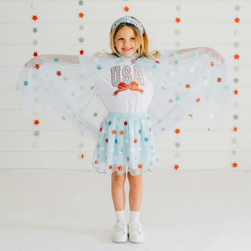 USA Sequin Stars Cape
