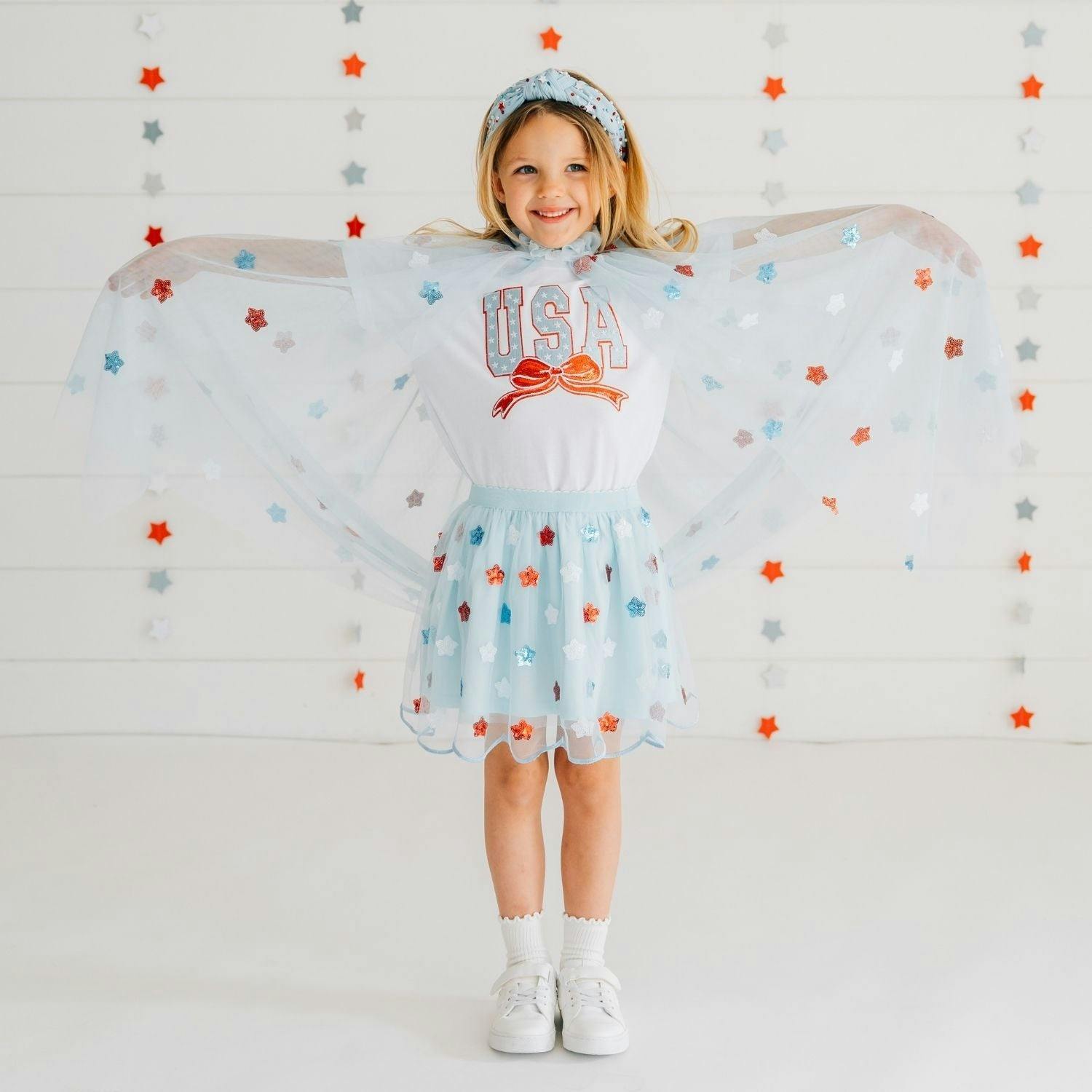 USA Sequin Stars Cape