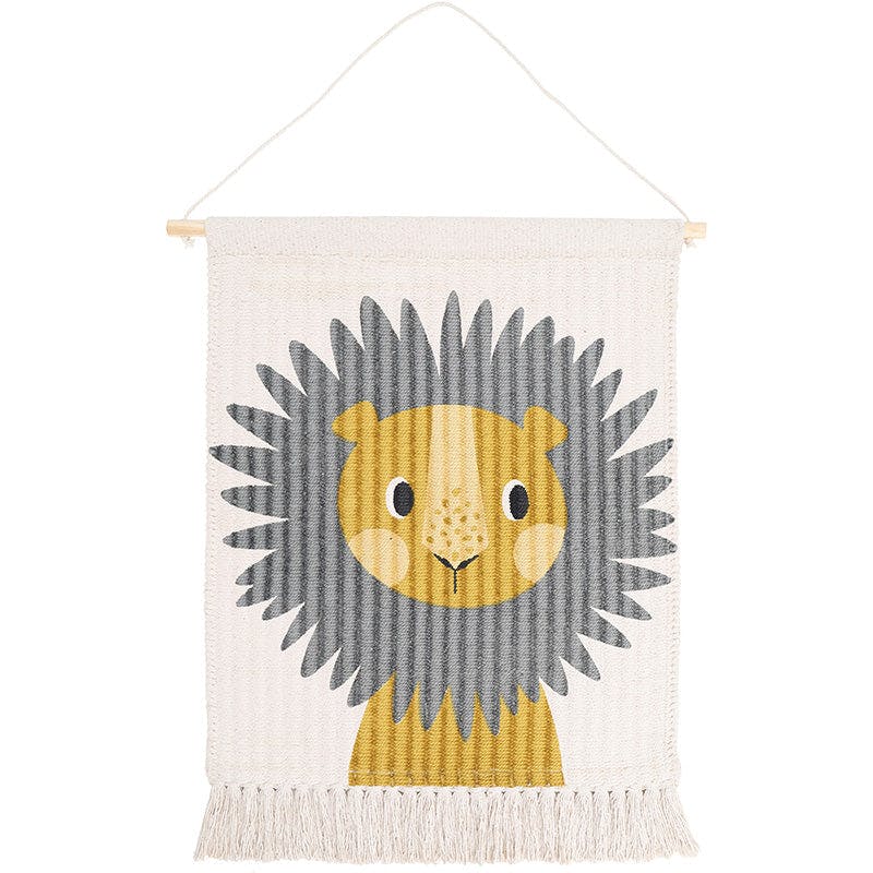 Hand-Woven Fringed Wall Hanging