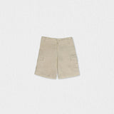 Andre Boy Shorts, Beige Stripe Linen