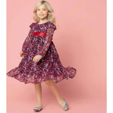 Chloe Winter Floral Party Dress