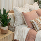 Crinkled Linen Sham Set, Brown