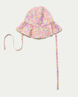 Bonnie Hat Cap - Emma Floral Purple