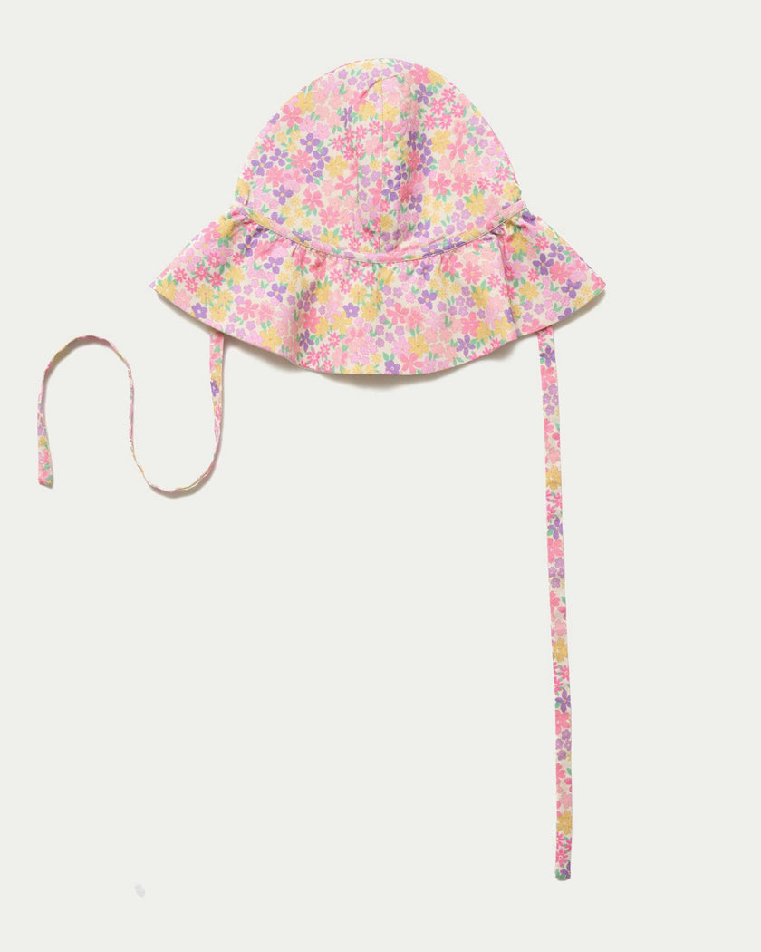 Bonnie Hat Cap - Emma Floral Purple