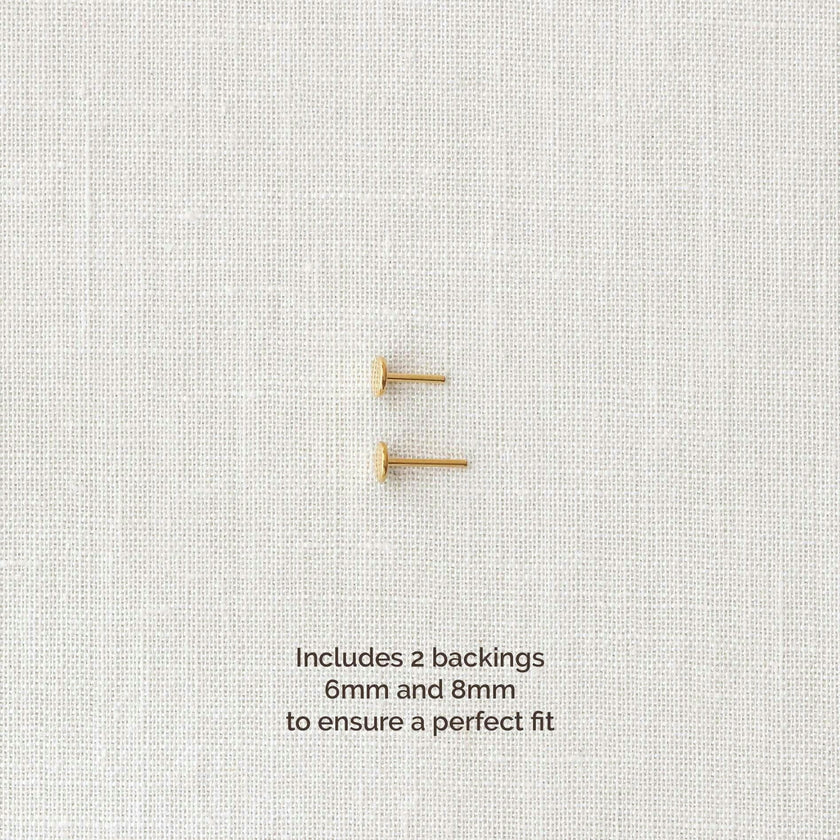 Bar Titanium Flat Back Stud Earring