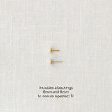 Star Titanium Flat Back Stud Earring