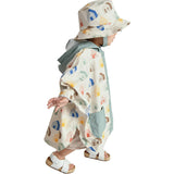 House Print Chin Strap Rain Bucket Hat