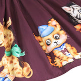 Vintage Cuties Cissa Woodland Animal Print Dress