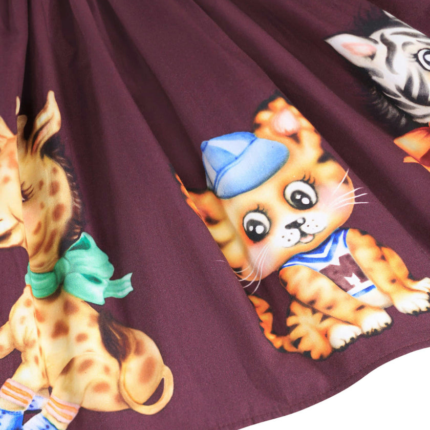 Vintage Cuties Cissa Woodland Animal Print Dress