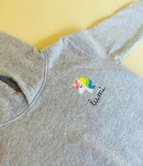 Little Kid Unicorn Pullover Hoodie - Personalized