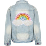 Rainbow Pearl Denim Jacket