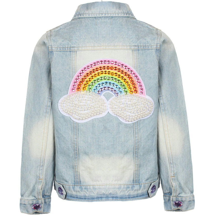 Rainbow Pearl Denim Jacket