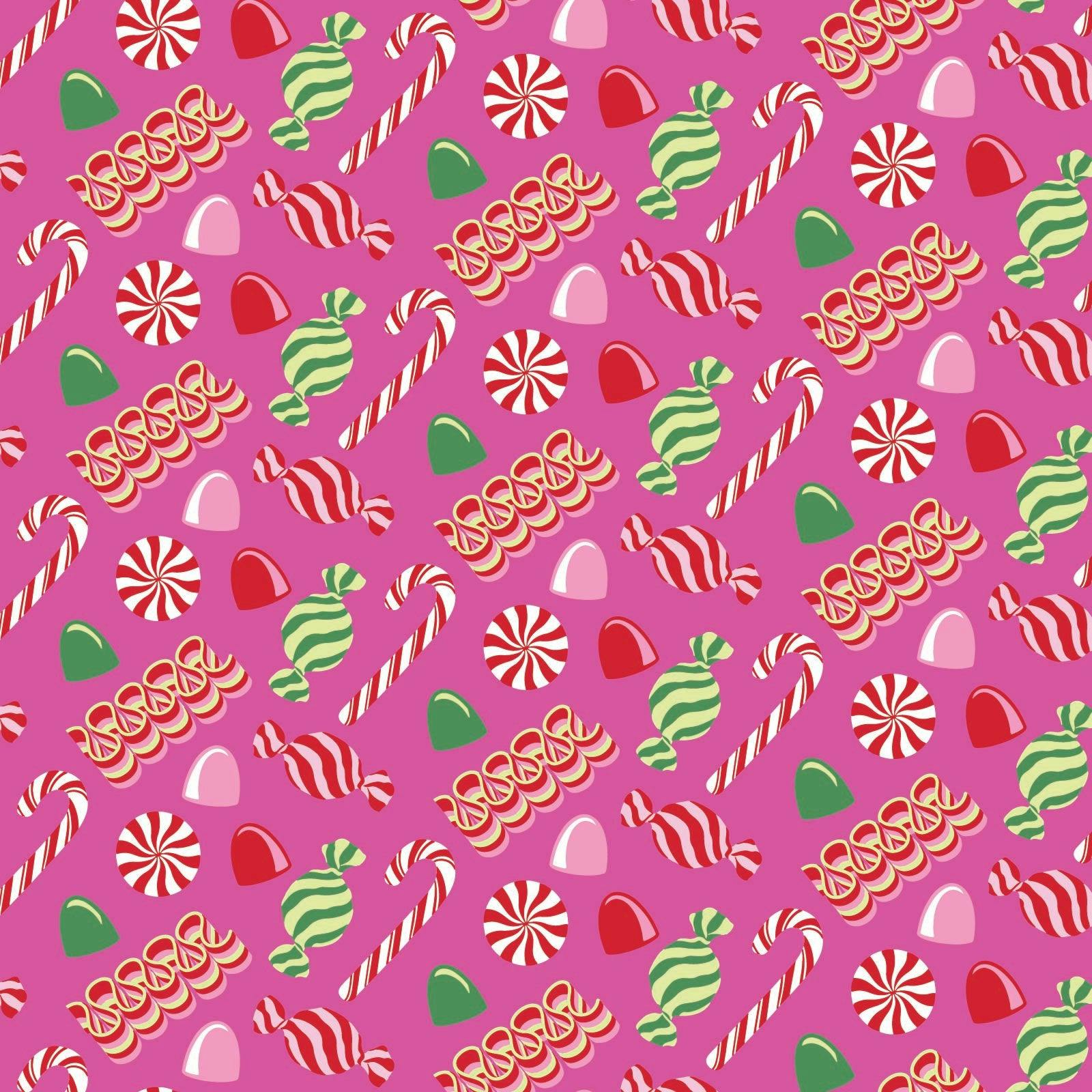 Olive Set Girls' Legging Set - Christmas Candy Pink