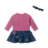 Infant (9-24M) Two-Fer Dress | Metallic Star Twirl