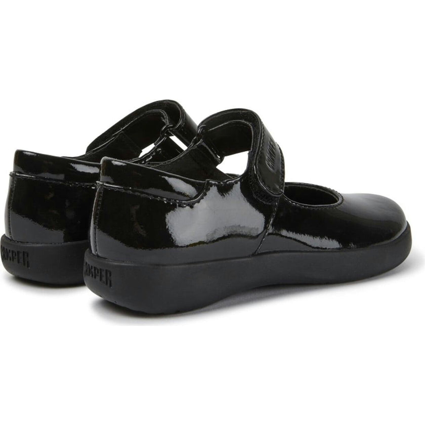 Girls Spiral Comet Suede Mary Jane, Black