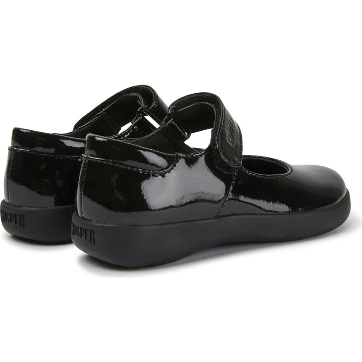 Girls Spiral Comet Suede Mary Jane, Black