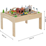 Preschool Play Lab Kids 85-pc. Wooden Train Table Play Set