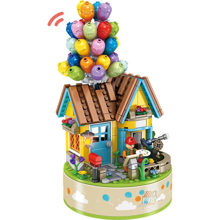 Contixo Flying House Building Block Set W/Music Box