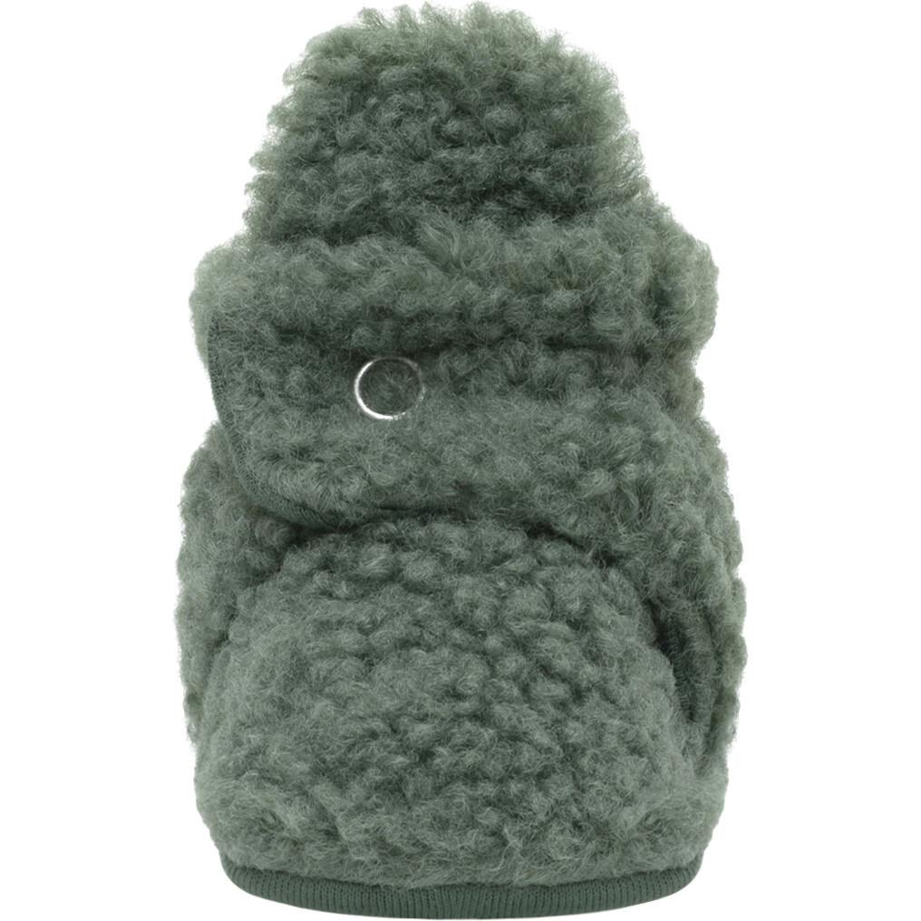 Sherpa Olive Snap Bootie