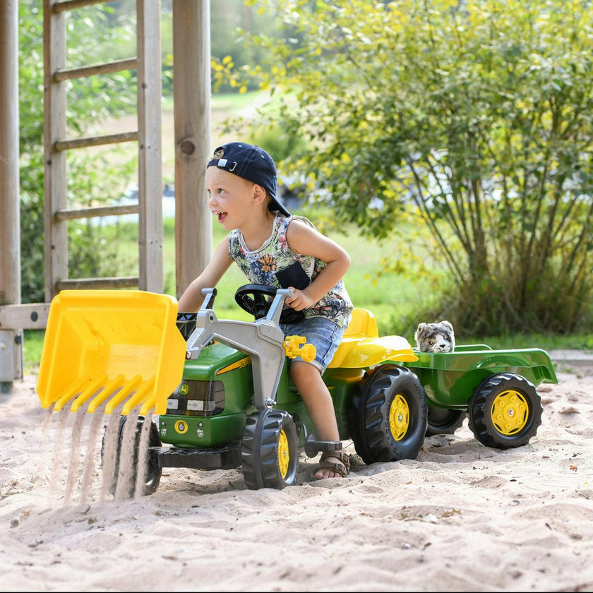 John Deere Kid Tractor w/Trailer