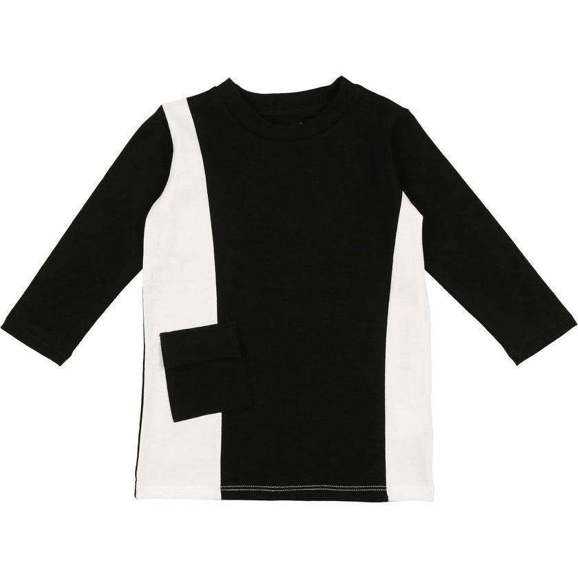 Colorblock Pocket 3-Quarter Sleeves Tee