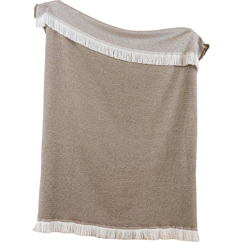 Herringbone Stain Resistant Indoor Outdoor Throw