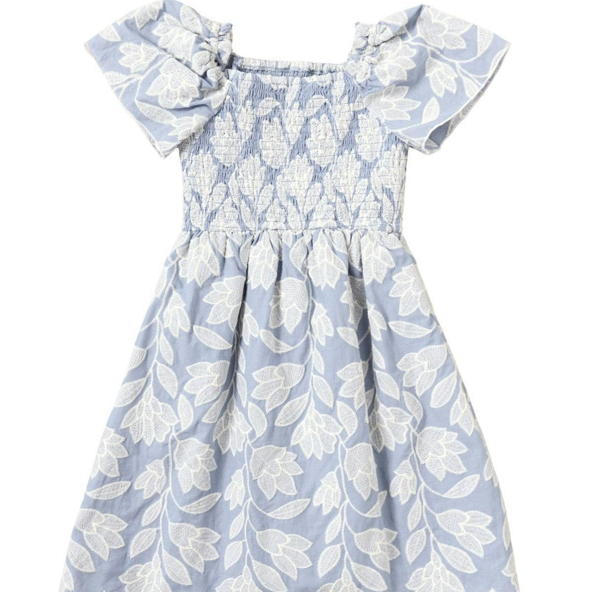 Mini Ophelia Dress in Mosaic Embroidery