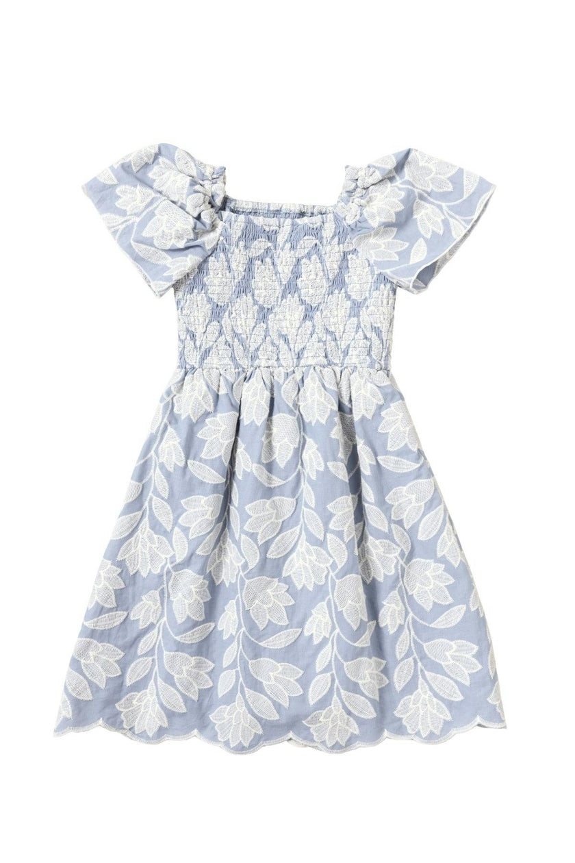 Mini Ophelia Dress in Mosaic Embroidery