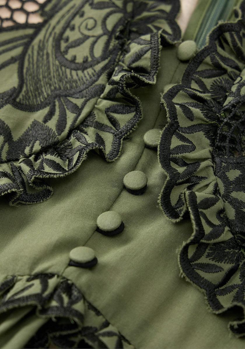Maia Embroidery Mini Dress